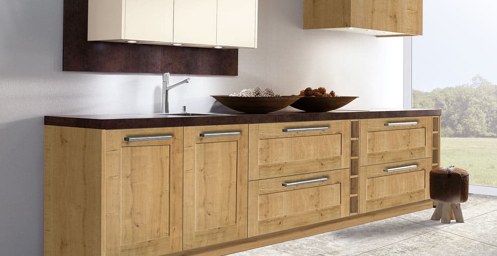 bois-massif-©-Cuisines-Omega Bois massif au sein de la cuisine par MH DECO