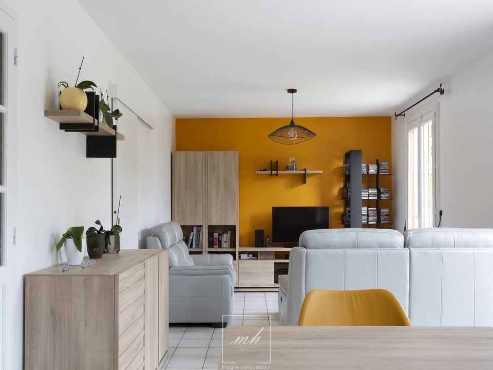 Rénovation d'un séjour à Montlhéry par Irène Cosani, architecte d'intérieur MH DECO dans l'Essonne