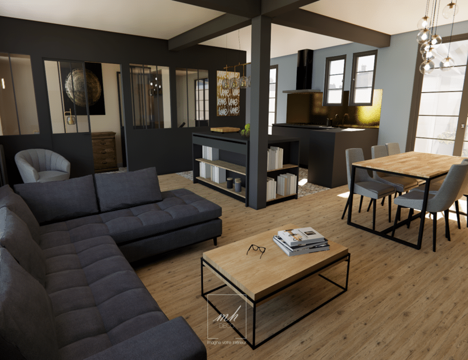 Modélisation d'un loft en 3d à Clermont dans l'Oise