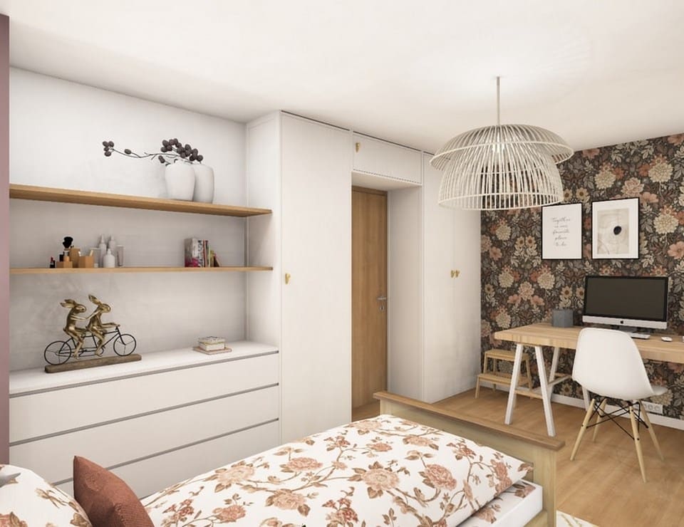 Modélisation d'une chambre d'ado girly à Solliès-Pont par MH DECO