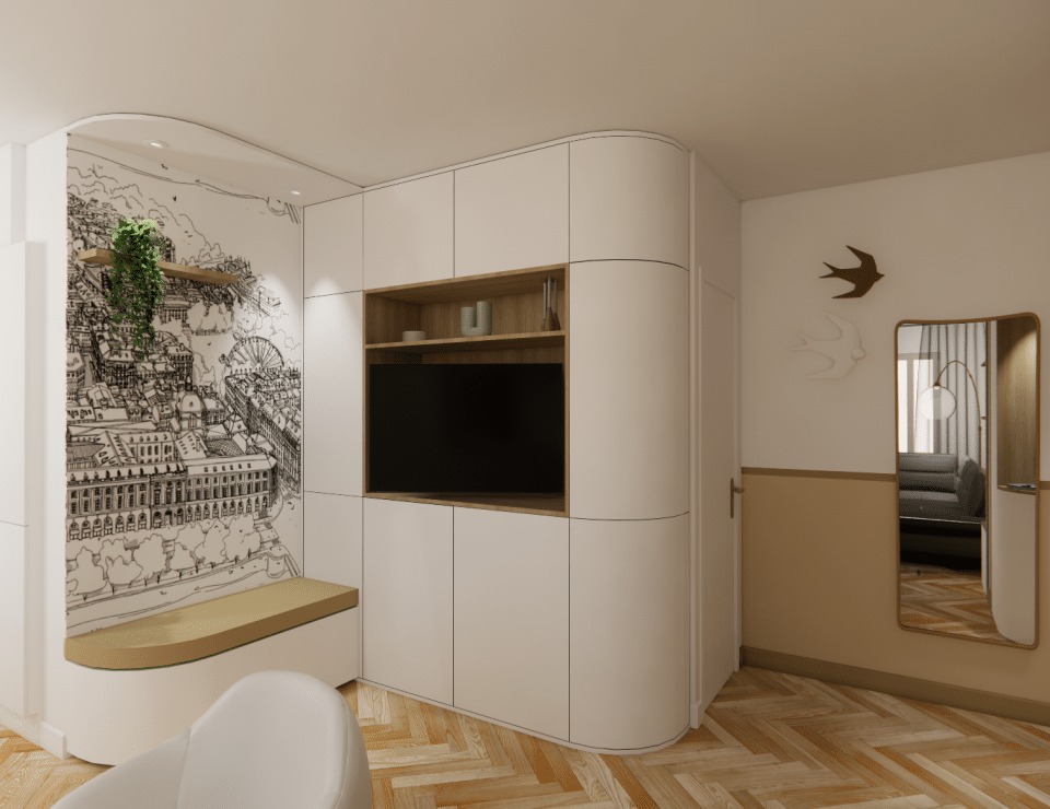 Rénovation intérieure d'un appartement des années 1930 dans le quartier Masséna par MH DECO Lyon