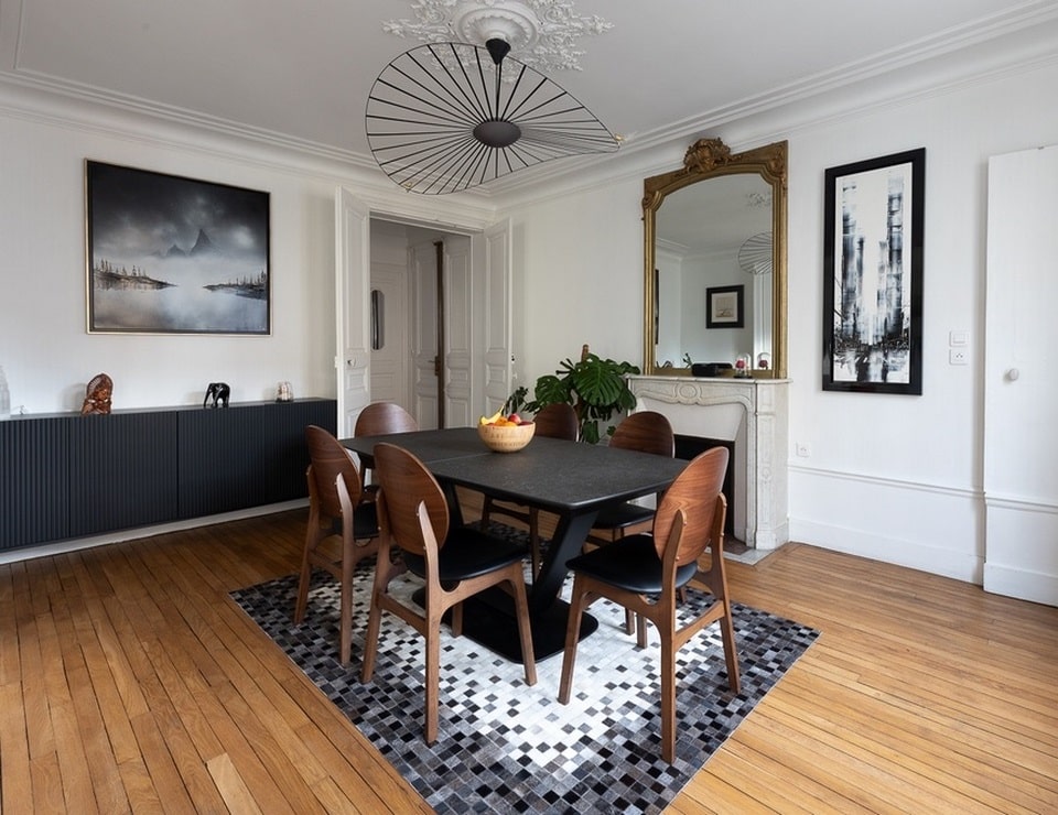 Décoration d'un appartement haussmannien à Montrouge par Anne-Sophie Pawlas, architecte d'intérieur MH DECO