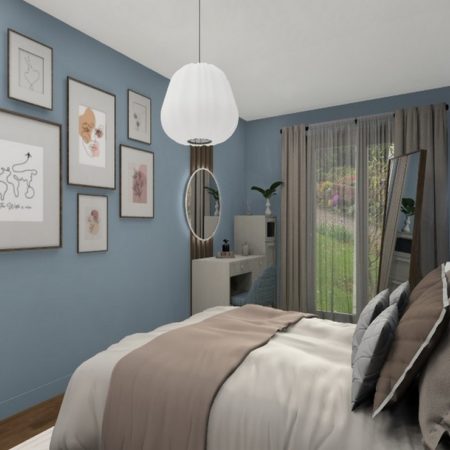 Modélisation 3d d'une chambre parentale à Cannes par Ani Ferahyan, décoratrice d'intérieur dans les Alpes-Maritimes