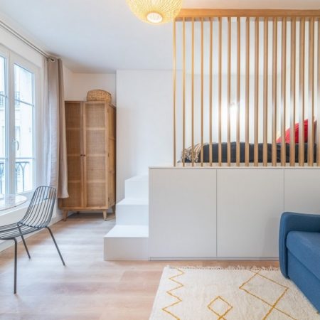 Optimisation d'un studio à Paris Dupleix par Oriane Manneval, décoratrice d'intérieur