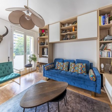 Optimisation d'un petit salon à Issy-les-Moulineaux par MH DECO