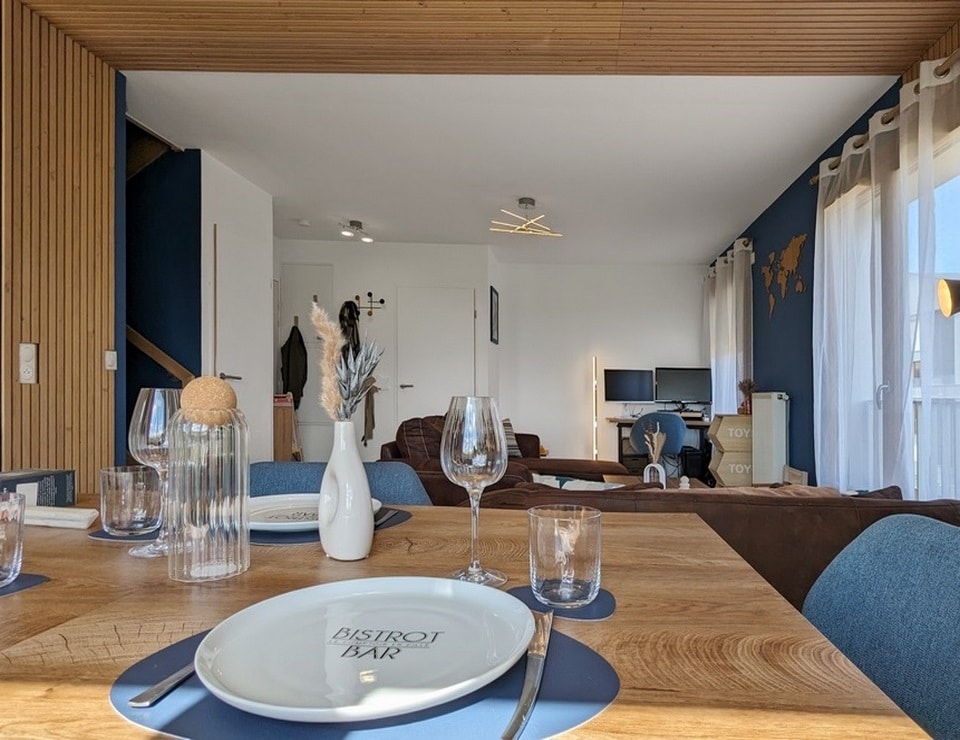 Aménagement intérieur d'un appartement en duplex acquis en VEFA par MH DECO Reims