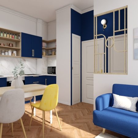 Un bureau transformé en appartement par MH INTERIOR à Thouars