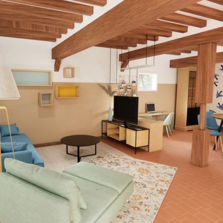 Un séjour restructuré par MH INTERIOR à Tôtes